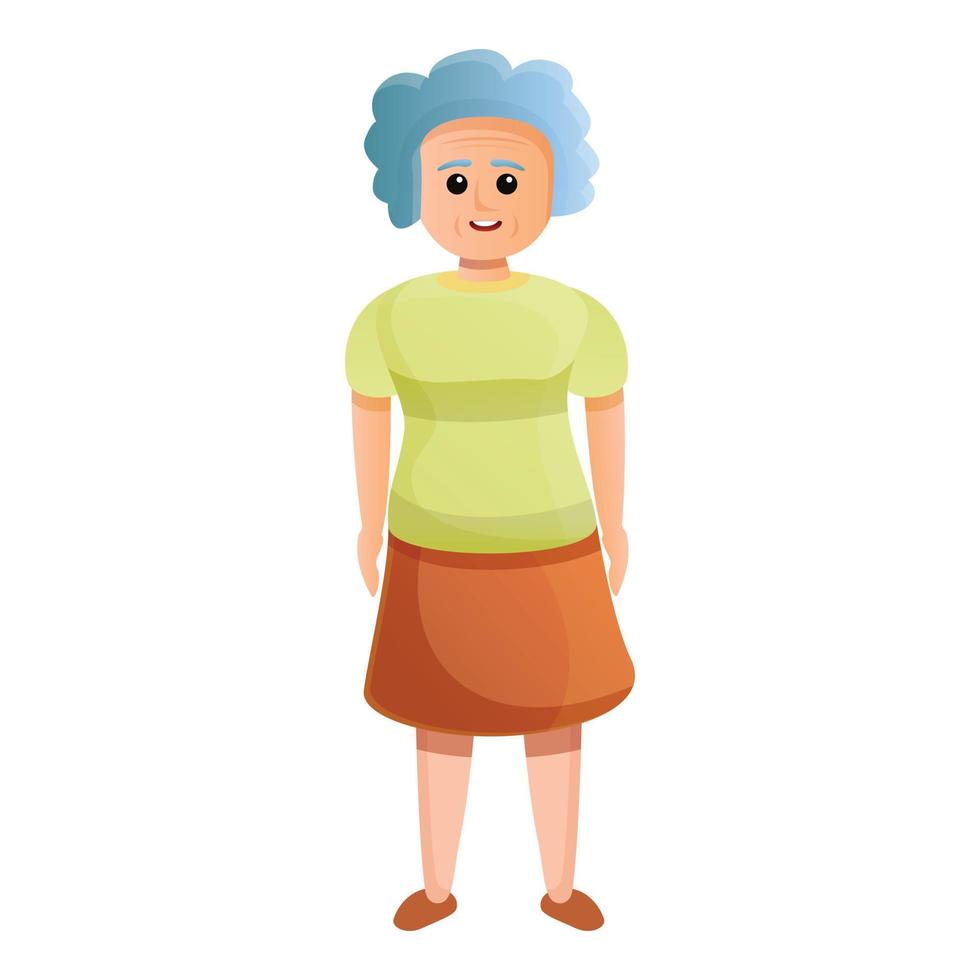 icono de abuela, estilo de dibujos animados vector