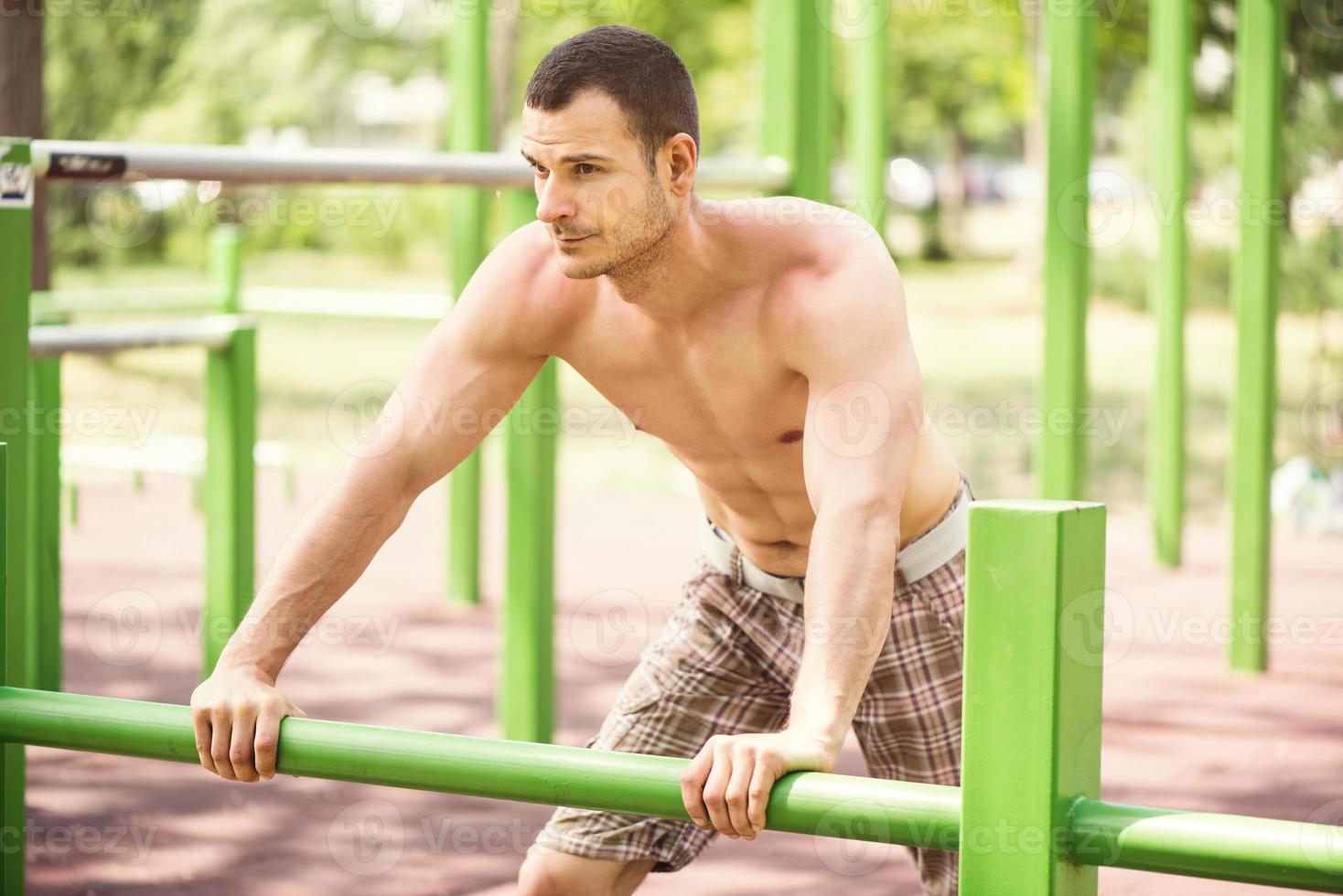 Relaxing In The Outdoor Gym photo