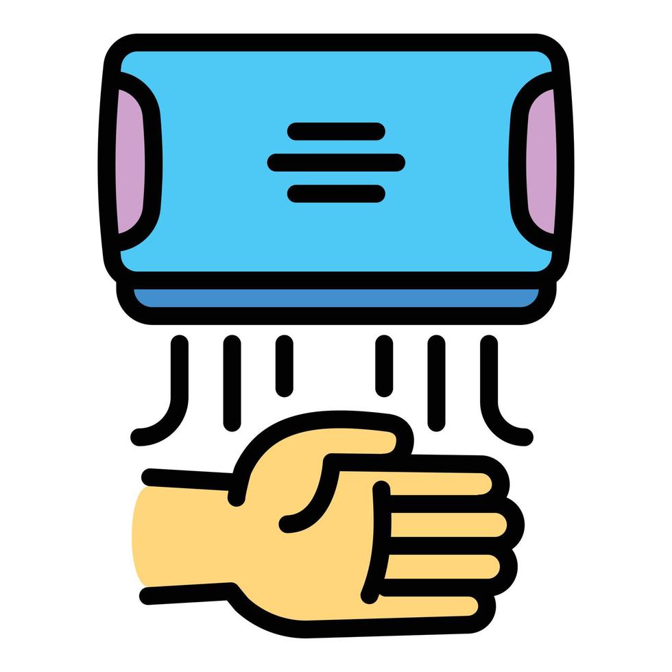 Hand dryer icon, outline style vector