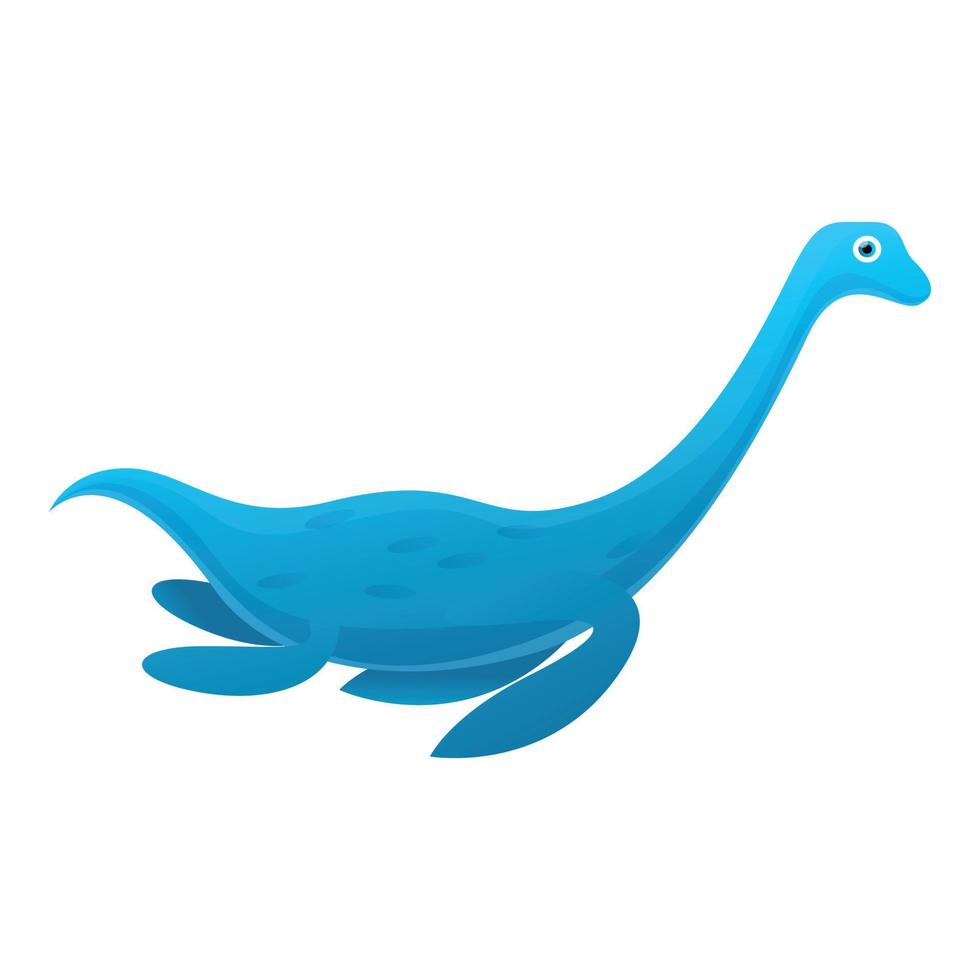Ocean dinosaur icon, cartoon style vector