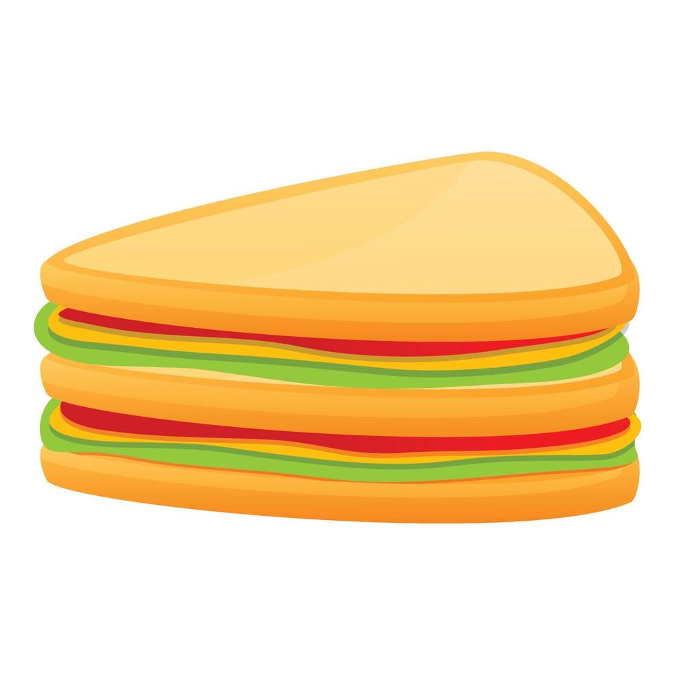 icono de sándwich casero, estilo de dibujos animados vector