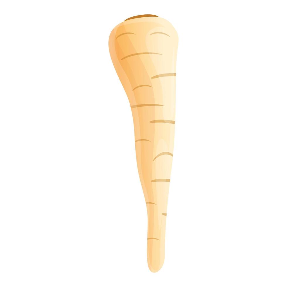 Vegan parsnip icon, cartoon style vector