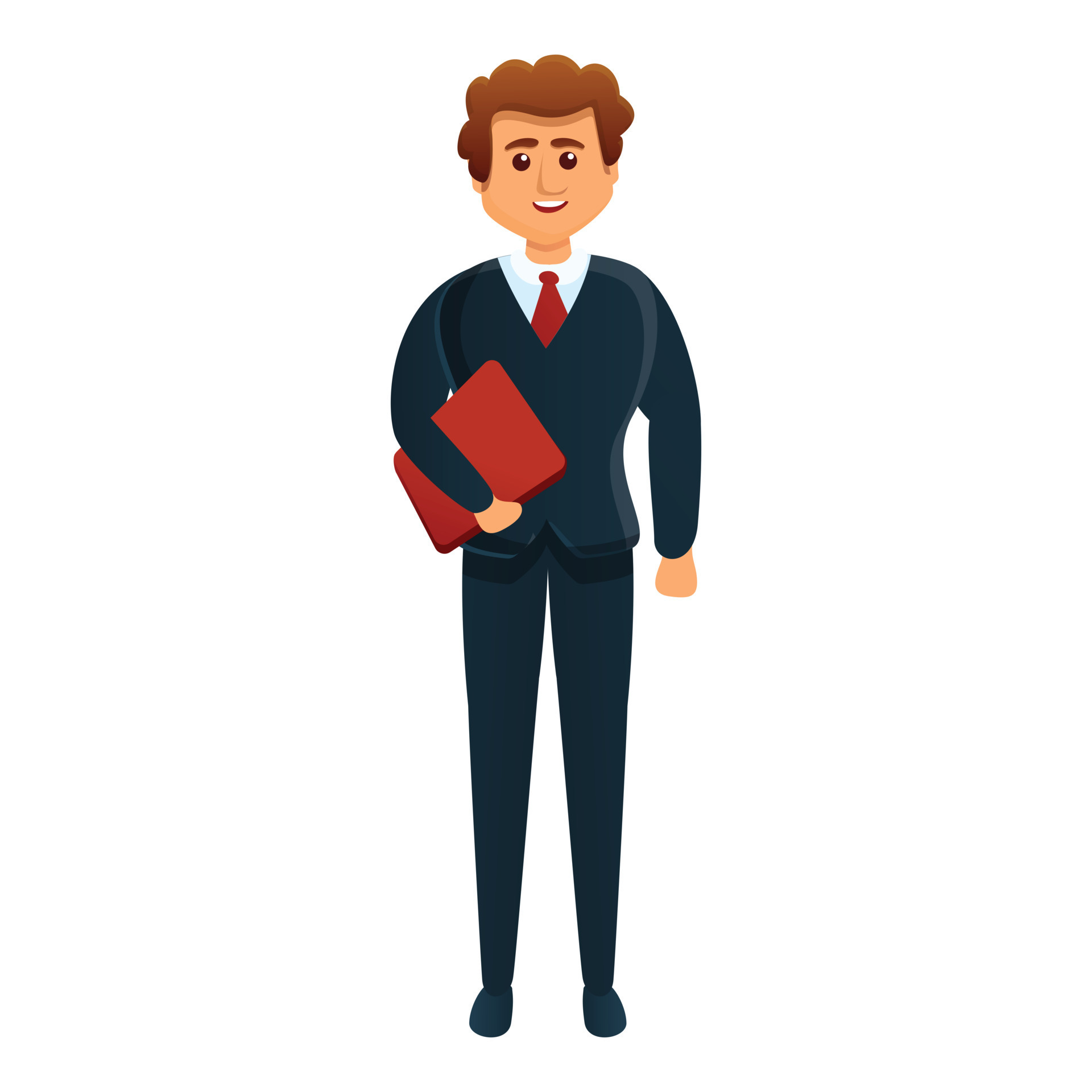 Insurance agent icon, cartoon style 14224997 Vector Art at Vecteezy