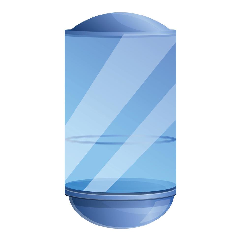 Elevator glass capsule icon, cartoon style vector