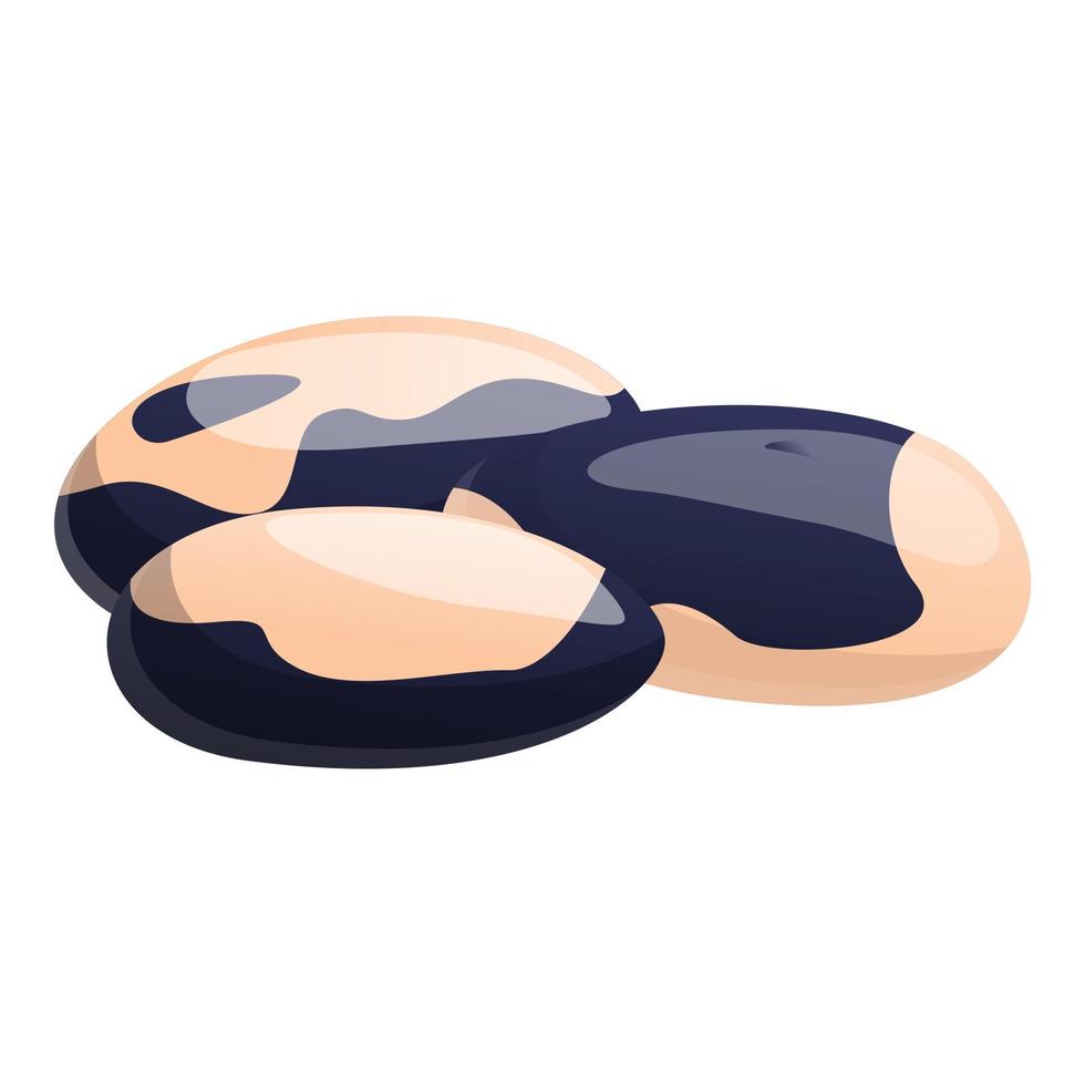 Colored beans icon, cartoon style vector