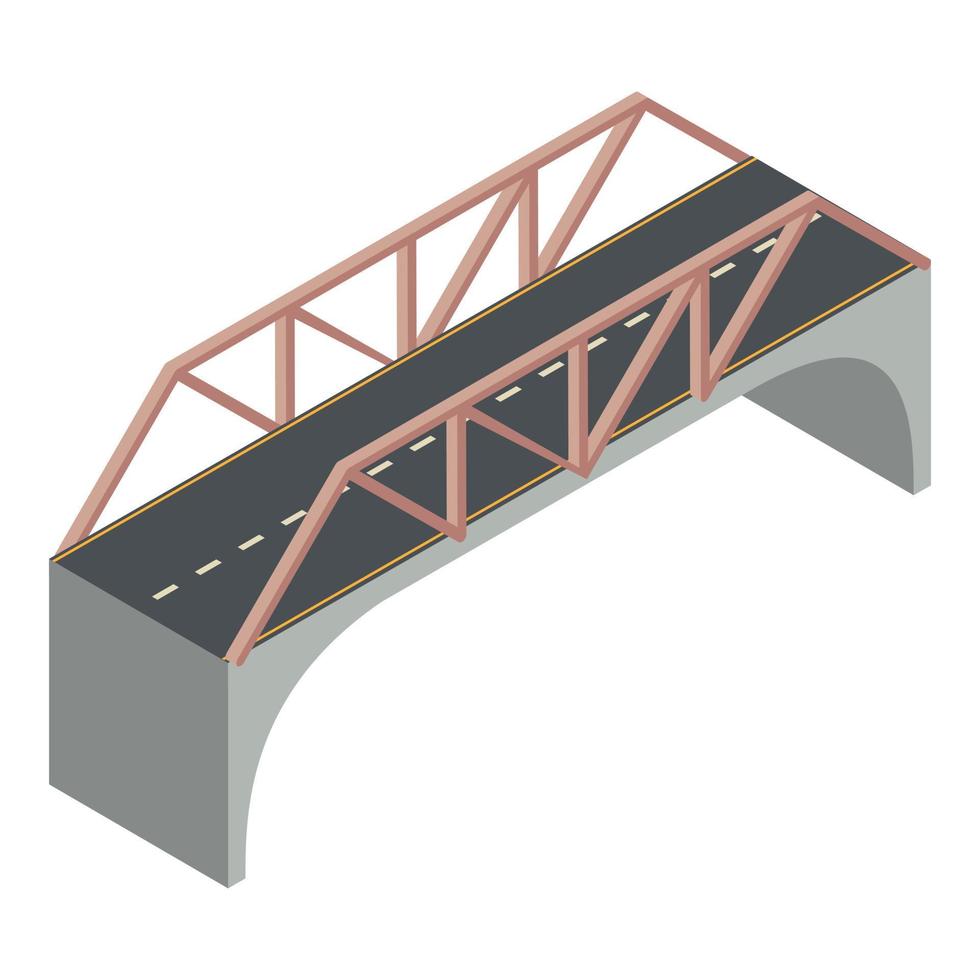 icono de puente de viaje, estilo isométrico vector