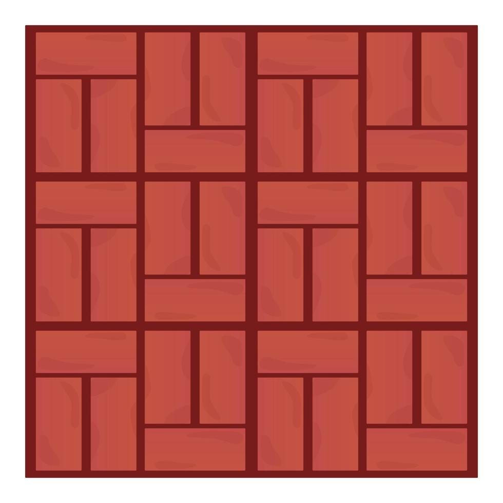 Brick paving icon, cartoon style vector