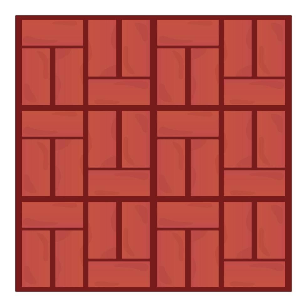 Brick paving icon, cartoon style vector