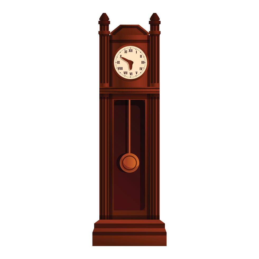 icono de reloj de péndulo de equilibrio, estilo de dibujos animados vector