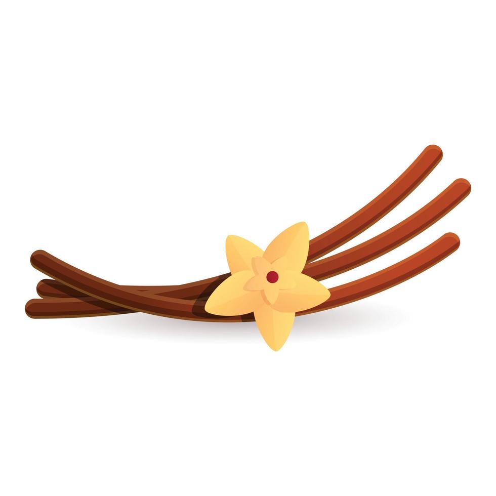 Vanilla sticks icon, cartoon style vector