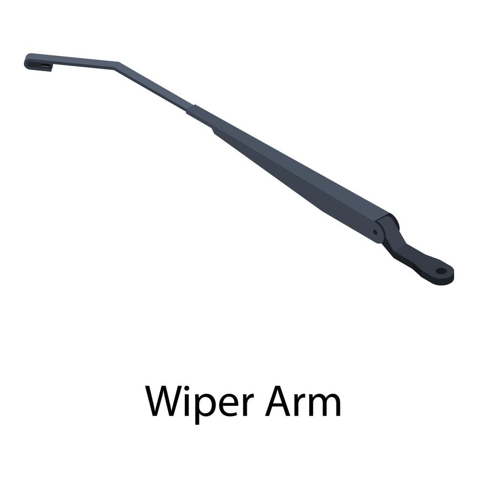 Wiper arm icon, isometric style vector