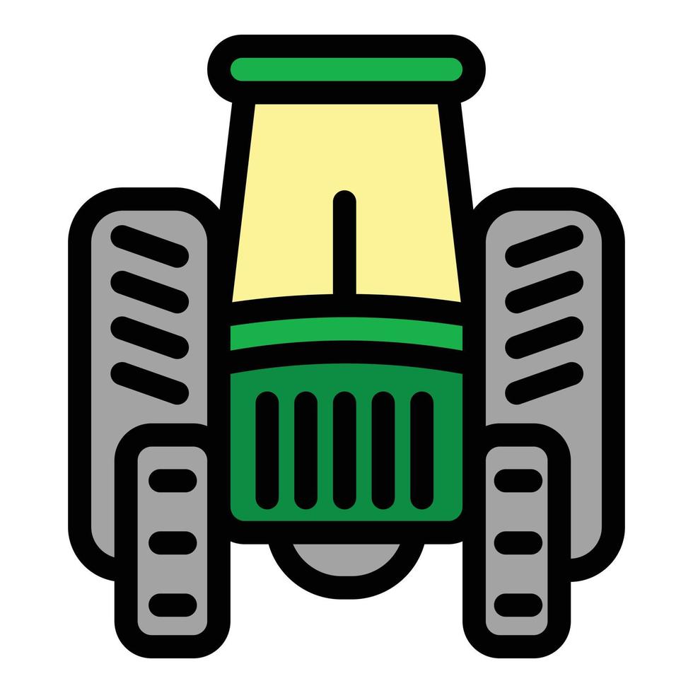 Industry tractor icon, outline style vector