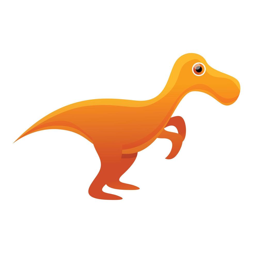 Dinosaur icon, cartoon style vector