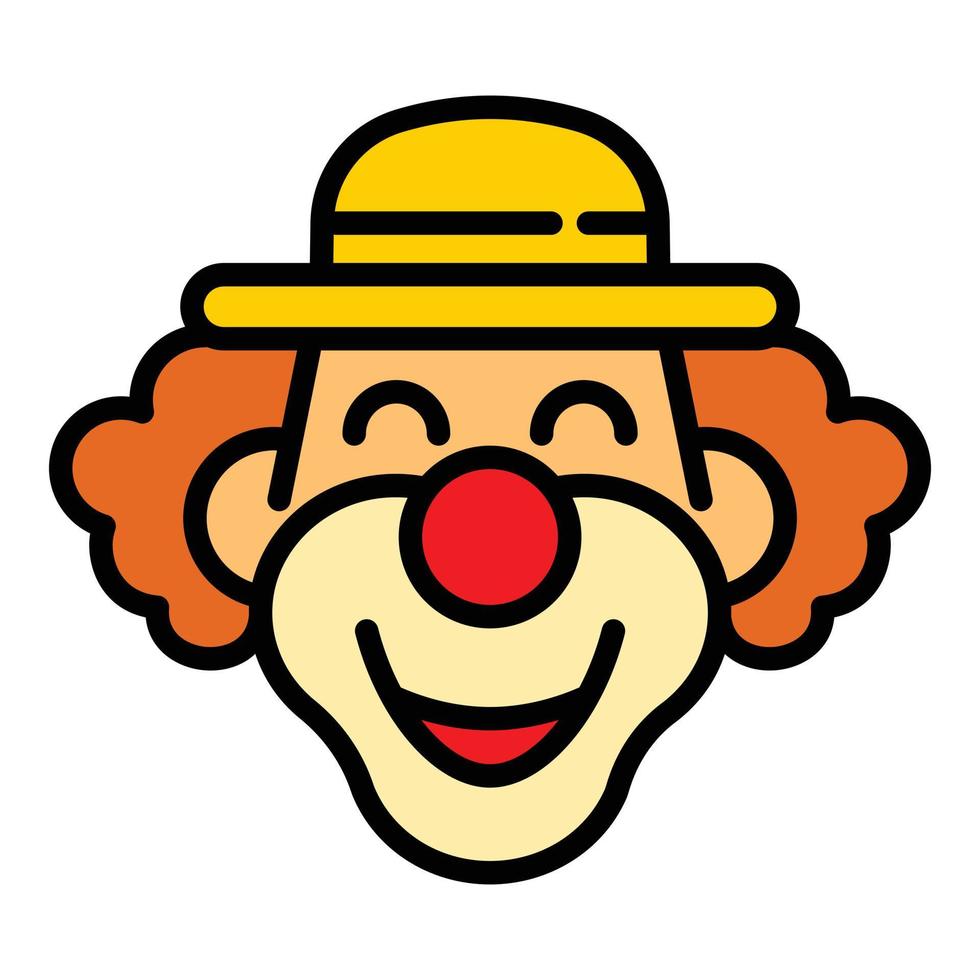 Magician clown icon, outline style vector