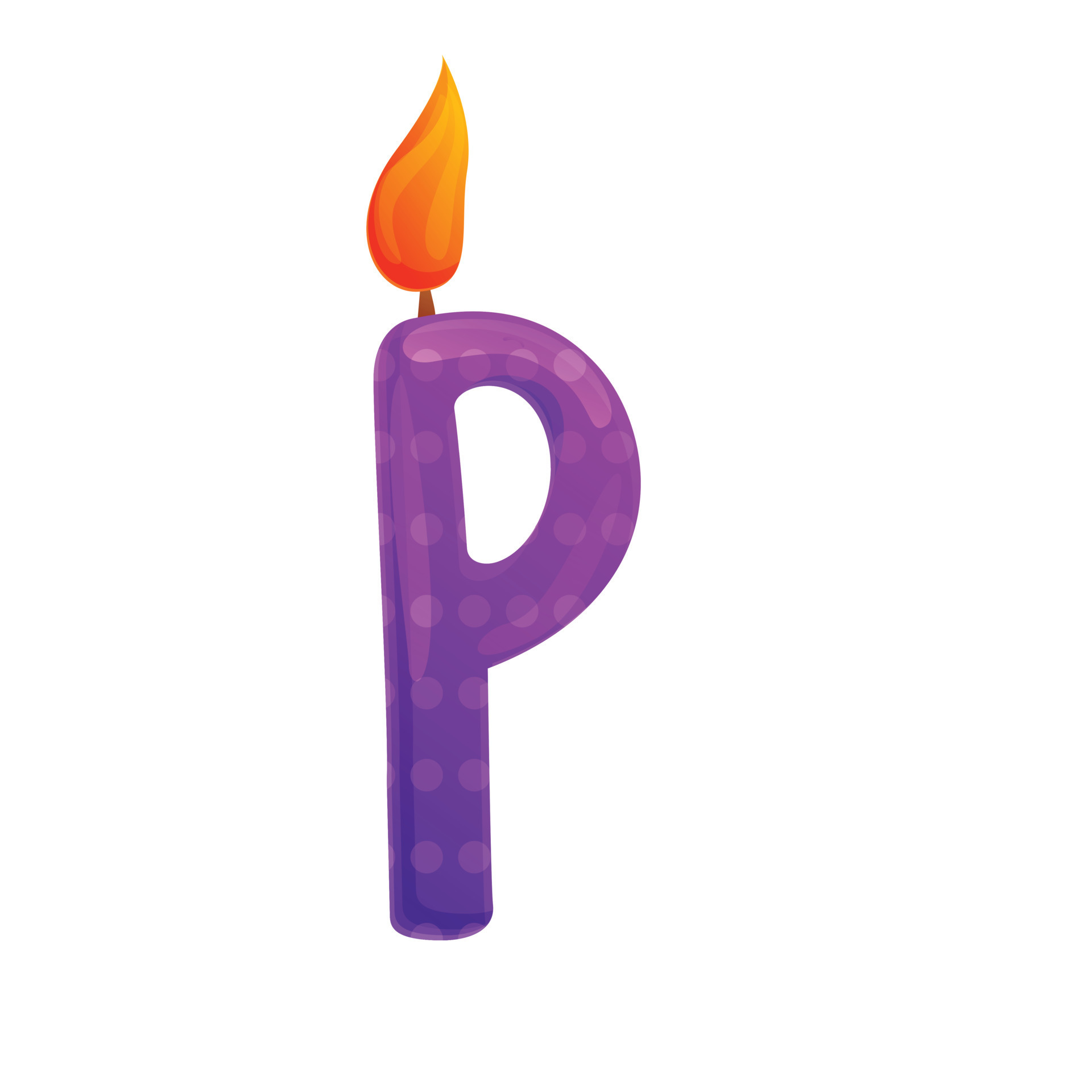 Purple birthday candle icon, cartoon style 14225209 Vector Art at Vecteezy