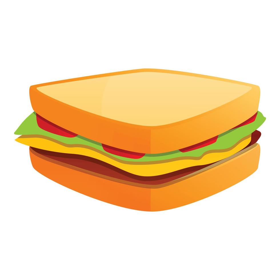 icono de barra de sándwich, estilo de dibujos animados vector