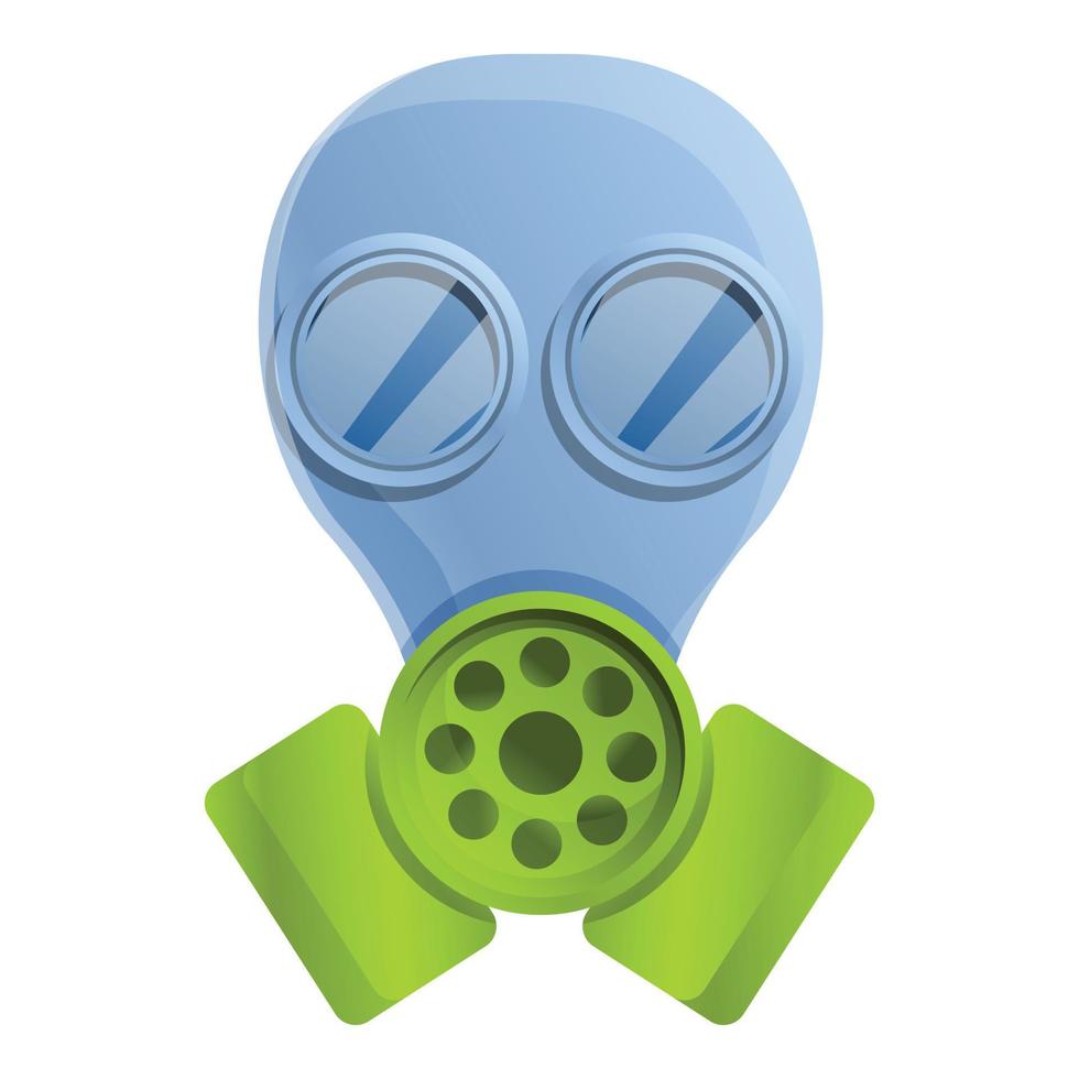 Gas mask icon, cartoon style vector