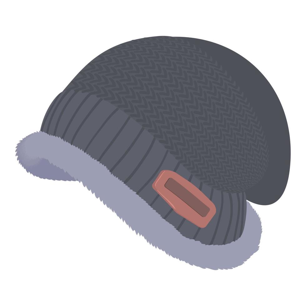 Boy winter headwear icon, isometric style vector