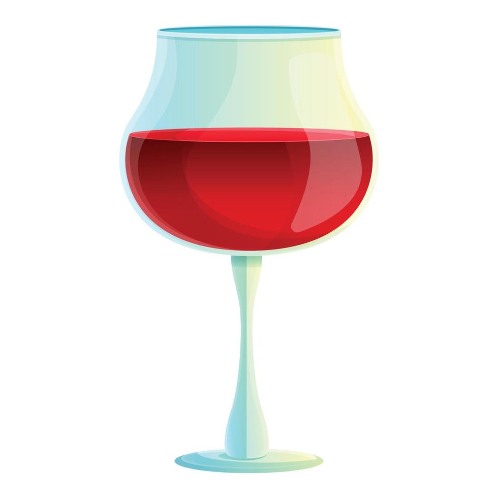 icono de copa de vino, estilo de dibujos animados vector