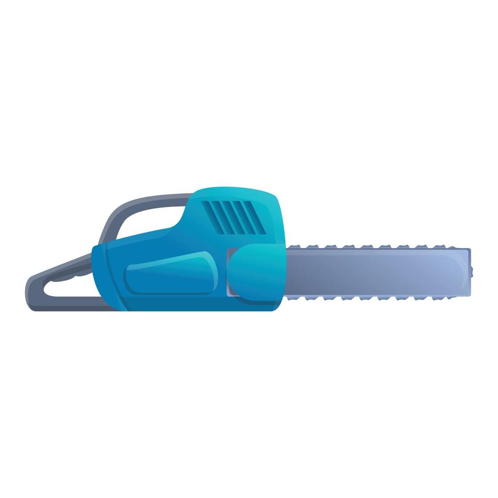 Chainsaw icon, cartoon style vector