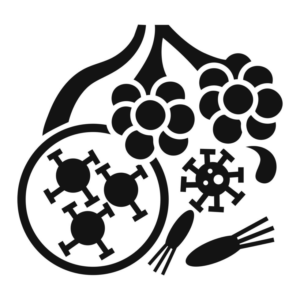 Virus alveoli icon, simple style vector