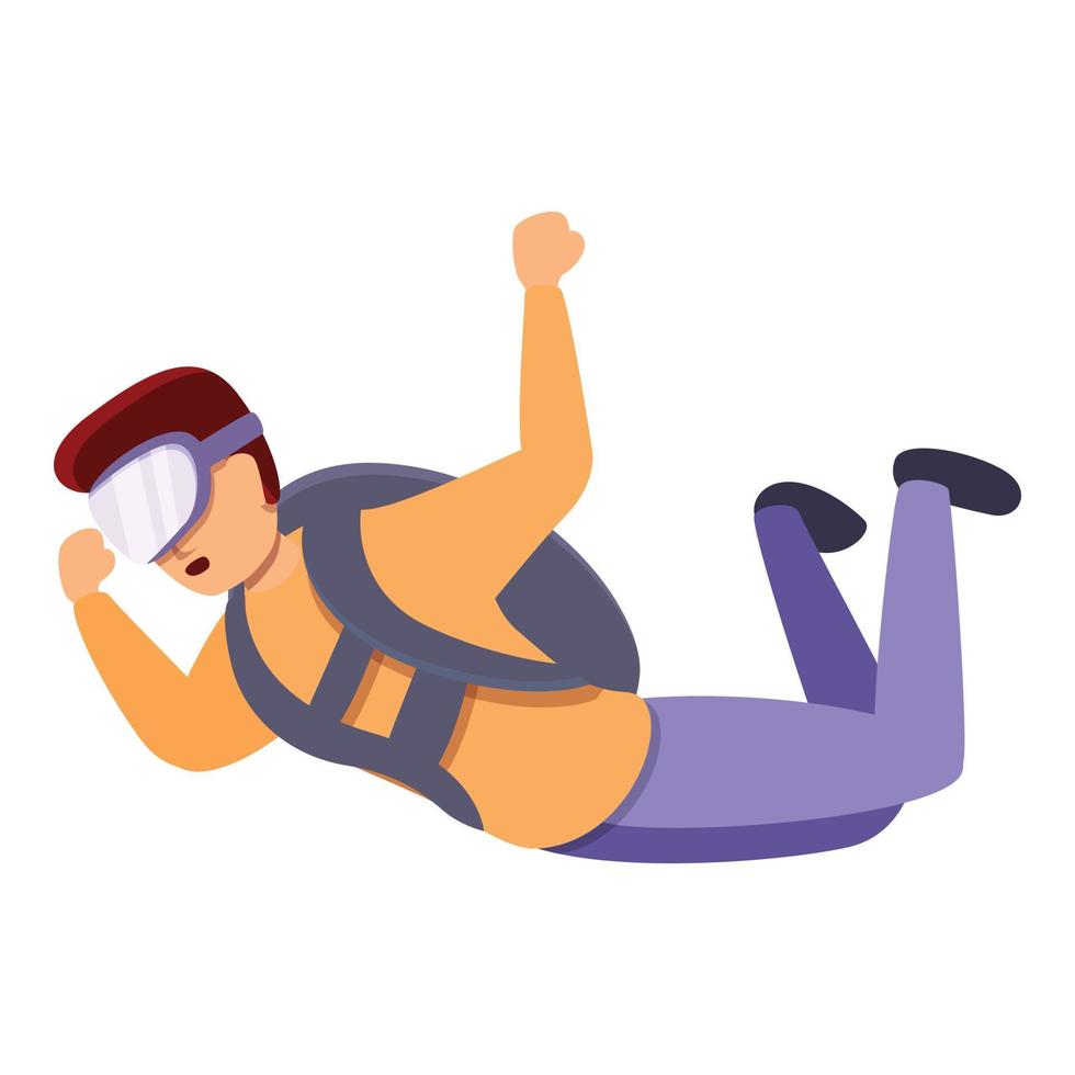 Paragliding icon, cartoon style vector
