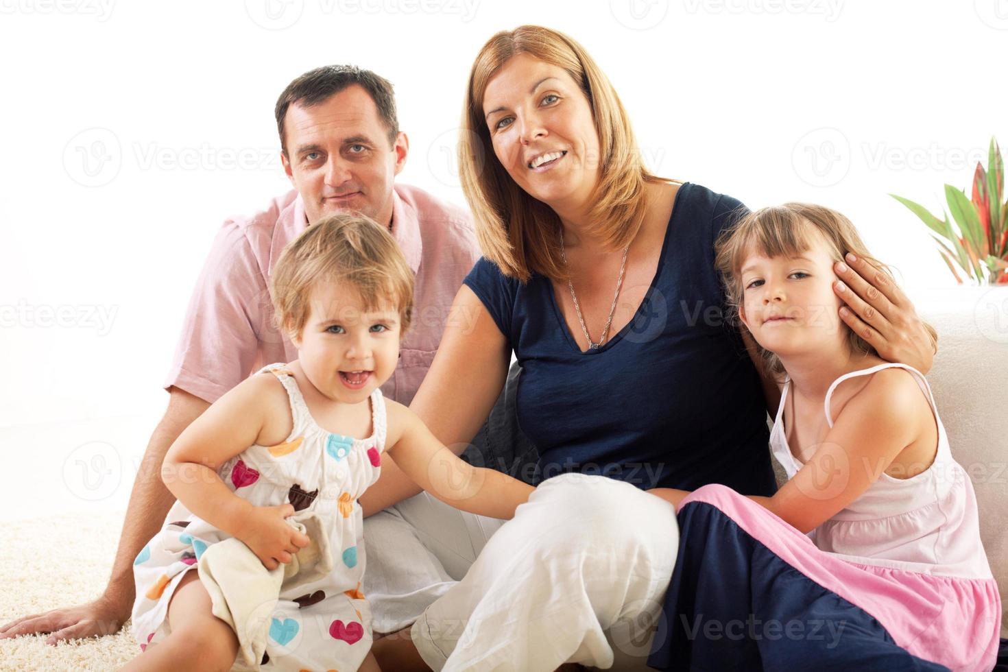 Happy family view photo