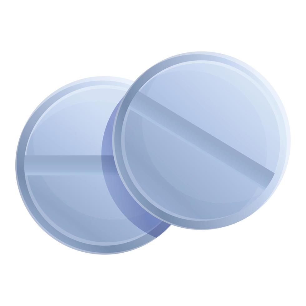 Round pills icon, cartoon style vector