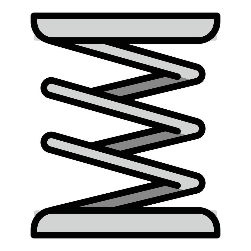 Suspension coil icon, outline style vector