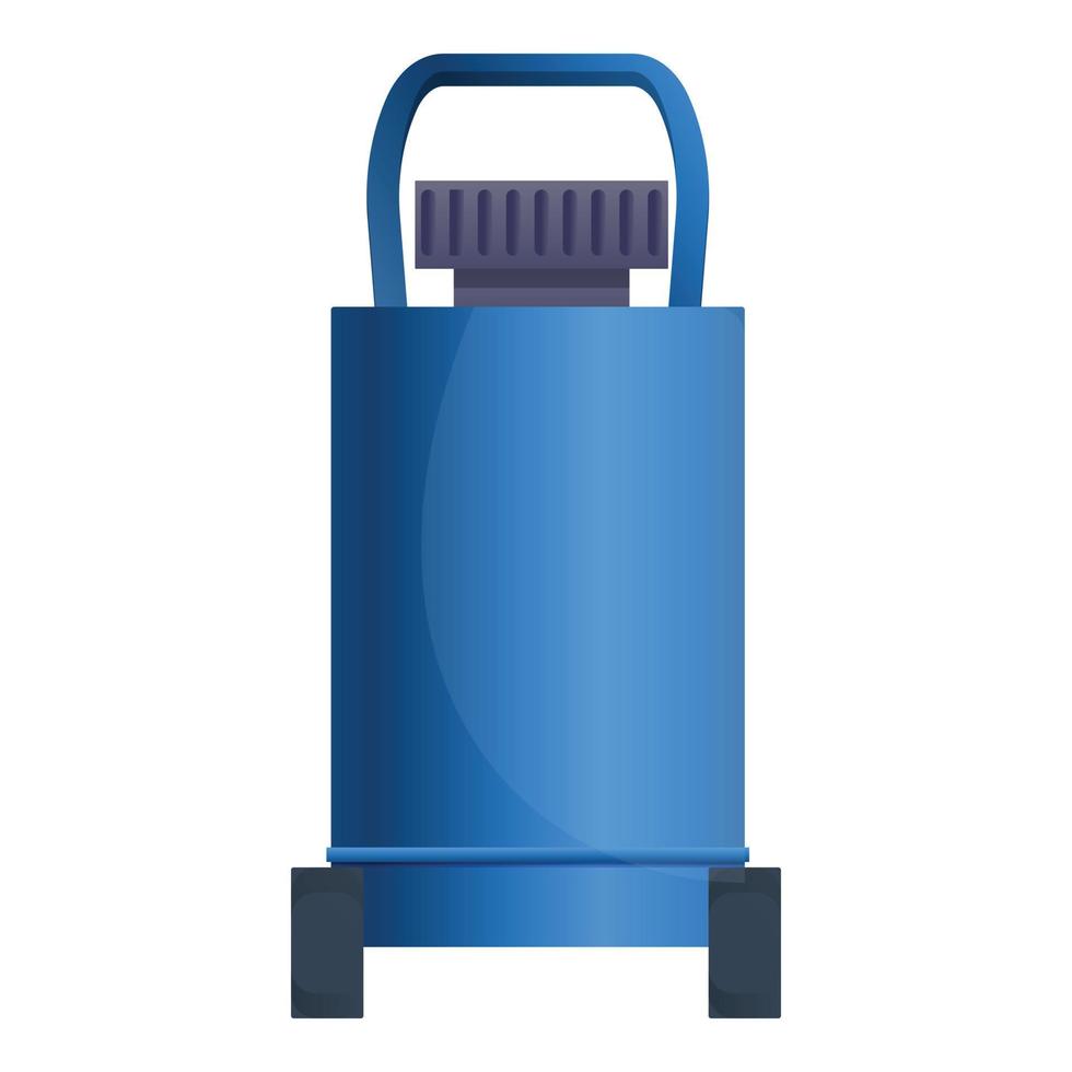 Garage air compressor icon, cartoon style vector