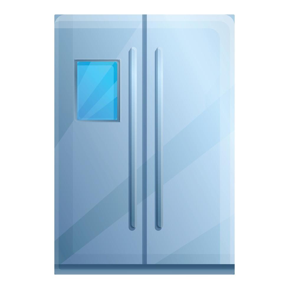 Large fridge icon, cartoon style vector