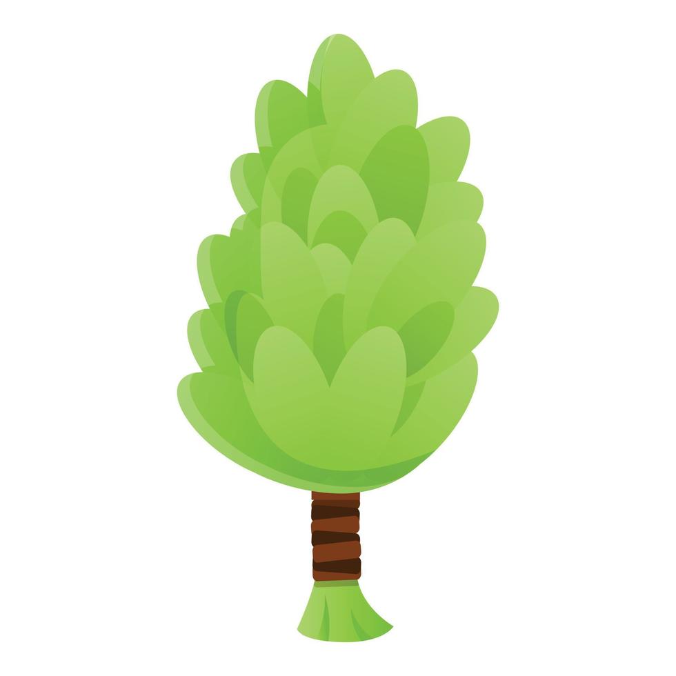 Bath green broom icon, cartoon style vector