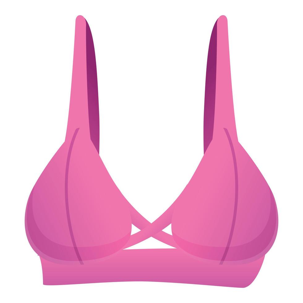 Lady bra icon, cartoon style vector