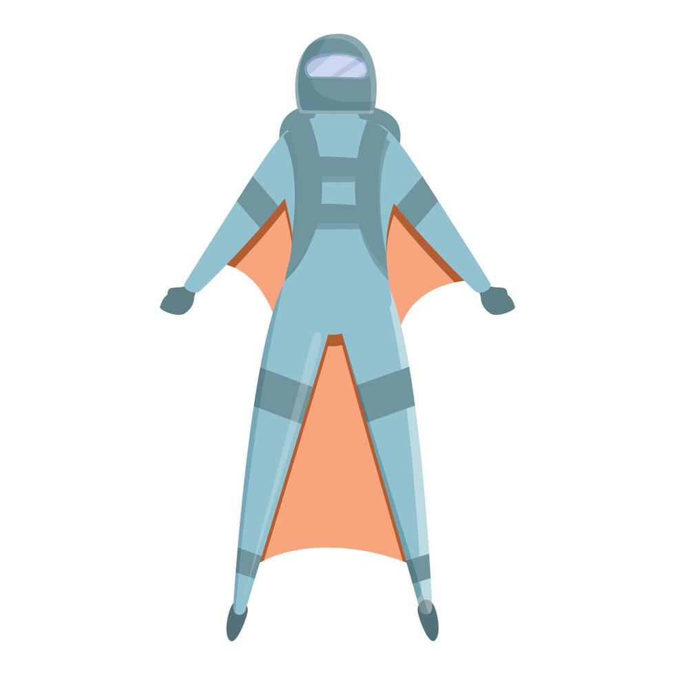 icono de paracaidista deportivo aéreo, estilo de dibujos animados vector