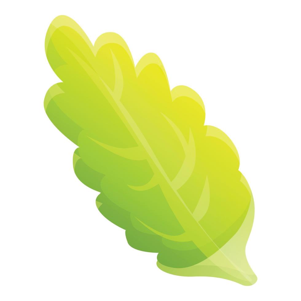 icono de hoja larga de repollo, estilo de dibujos animados vector