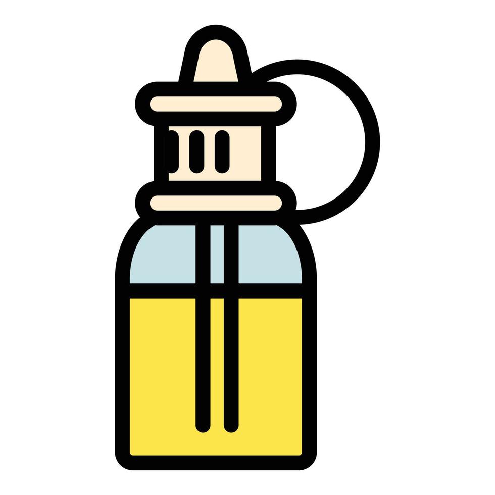 icono de líquido de botella de cigarrillo electrónico, estilo de contorno vector