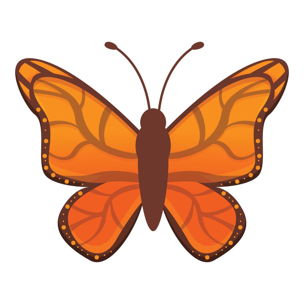 Field butterfly icon, cartoon style vector