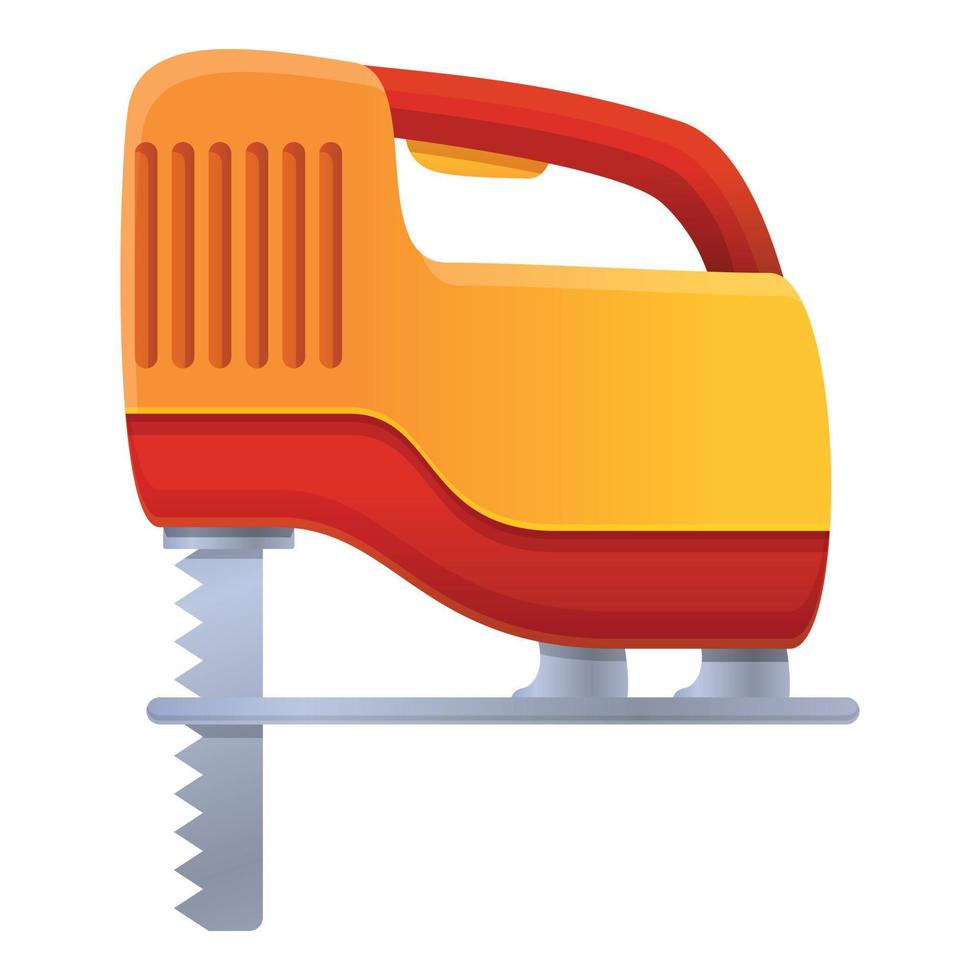 Electric hacksaw icon, cartoon style vector