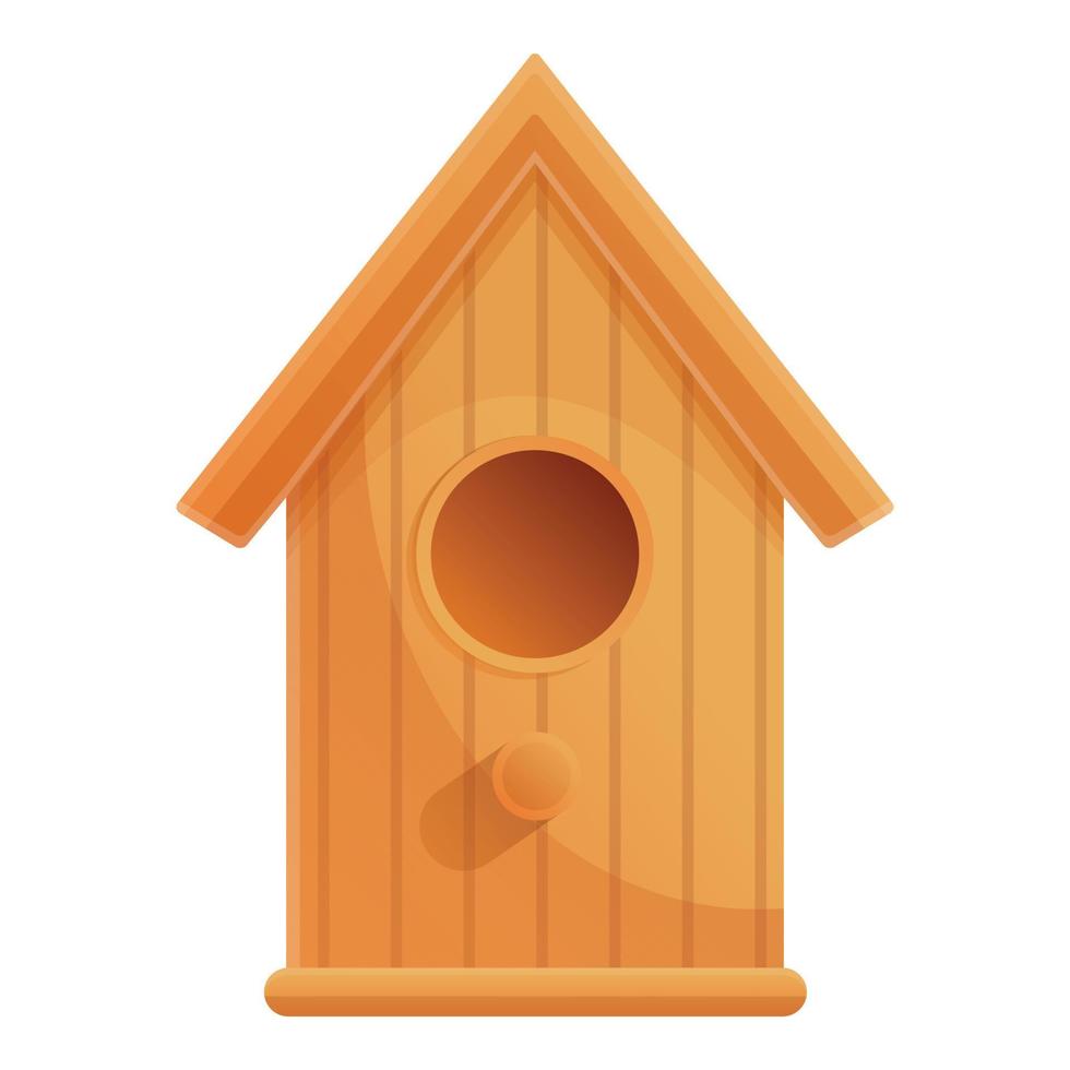 Classic bird house icon, cartoon style vector