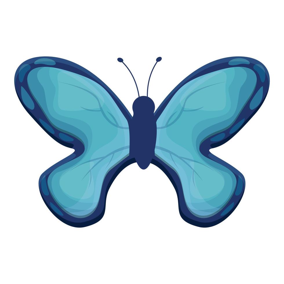 icono de mariposa de color natural, estilo de dibujos animados vector