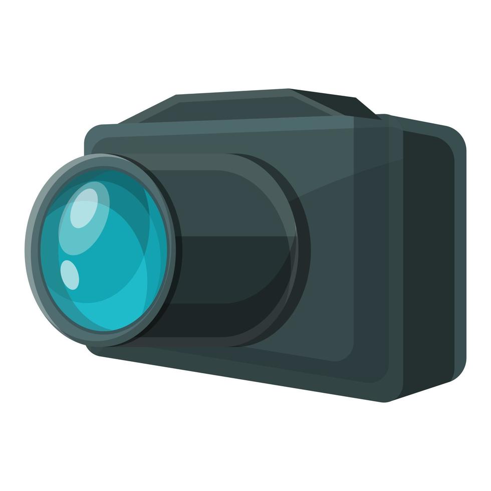 icono de la cámara del investigador, estilo de dibujos animados vector