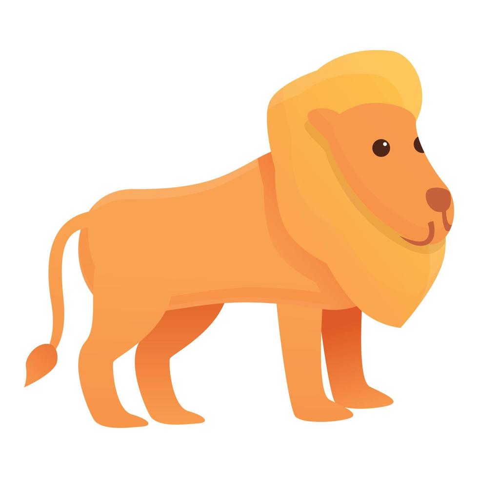 Safari lion icon, cartoon style vector