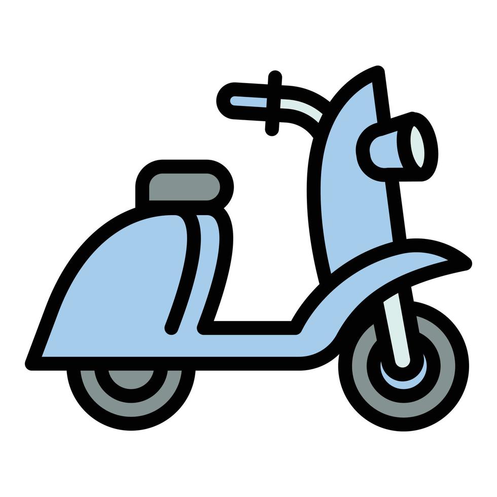 Scooter icon, outline style vector