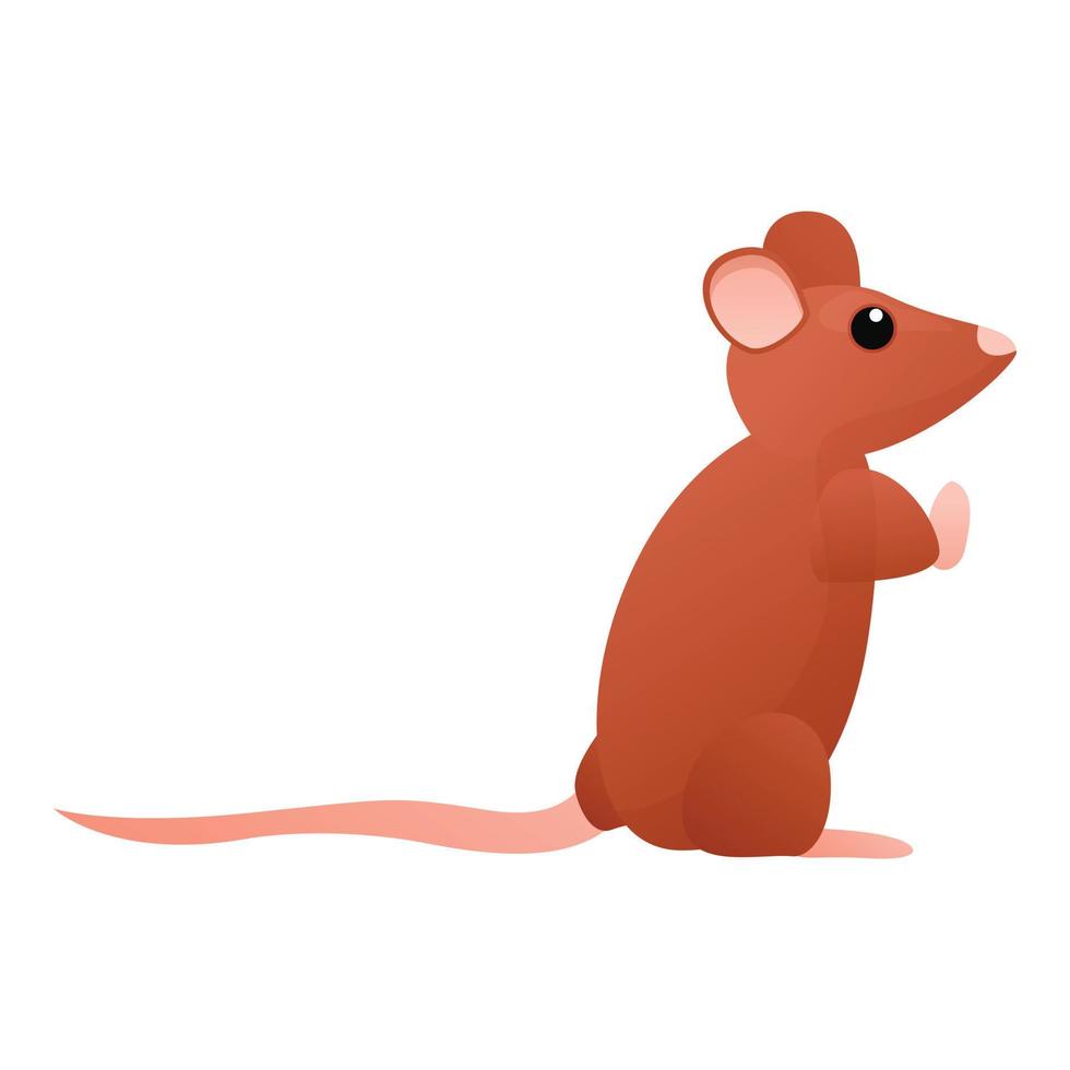 lindo, ratones, icono, caricatura, estilo vector