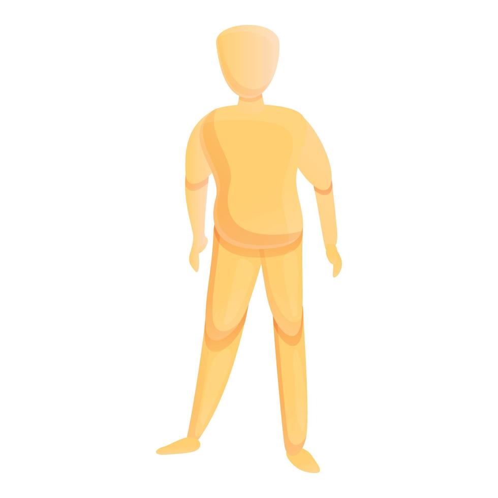 icono de maniquí, estilo de dibujos animados vector