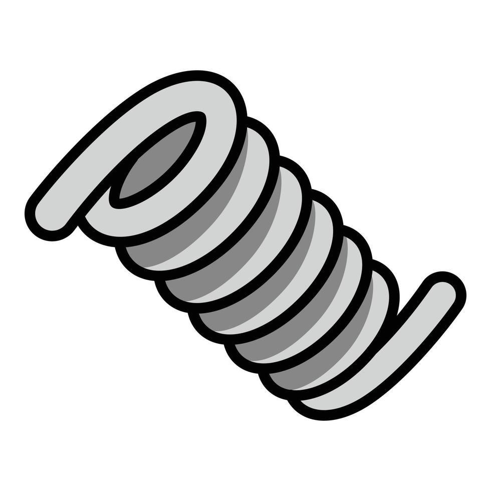 Jump coil icon, outline style vector