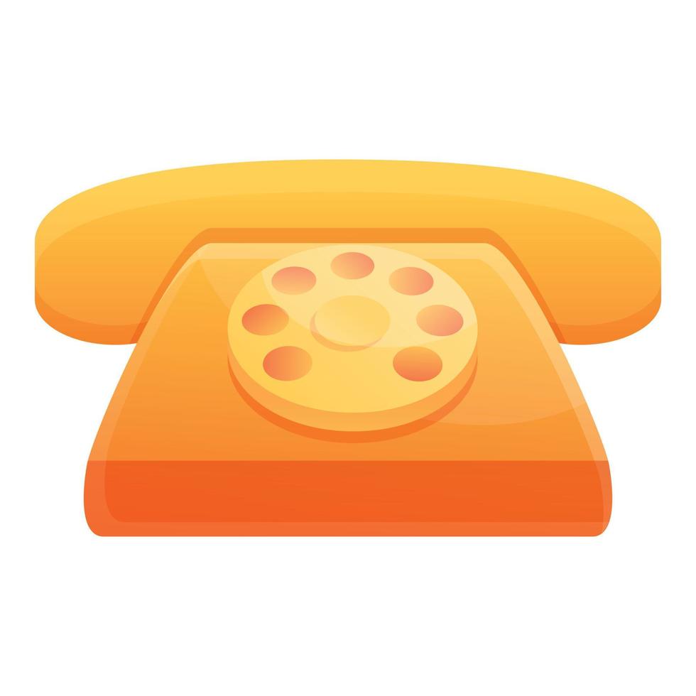 icono de teléfono del hotel, estilo de dibujos animados vector