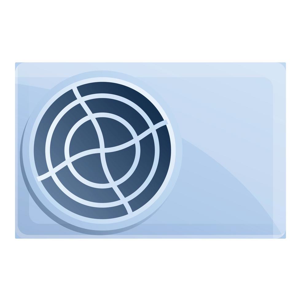Air condition heat icon, cartoon style vector