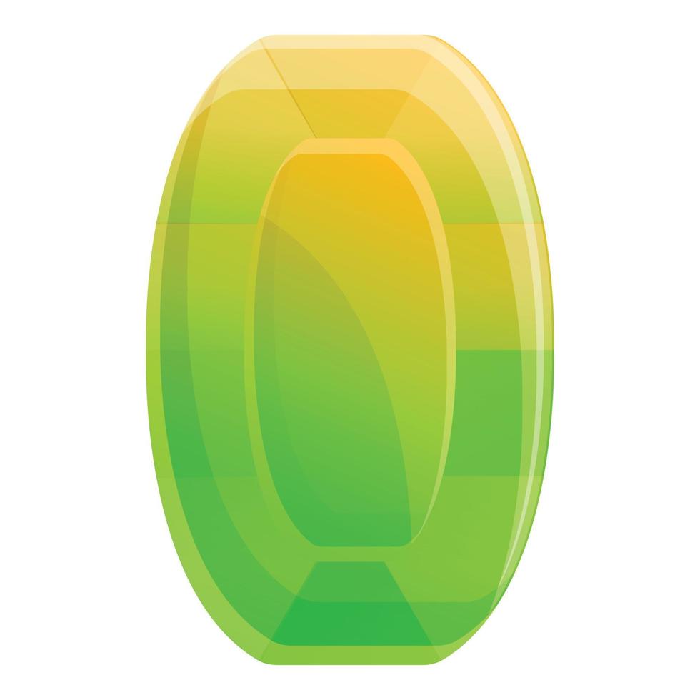Carat gem icon, cartoon style vector