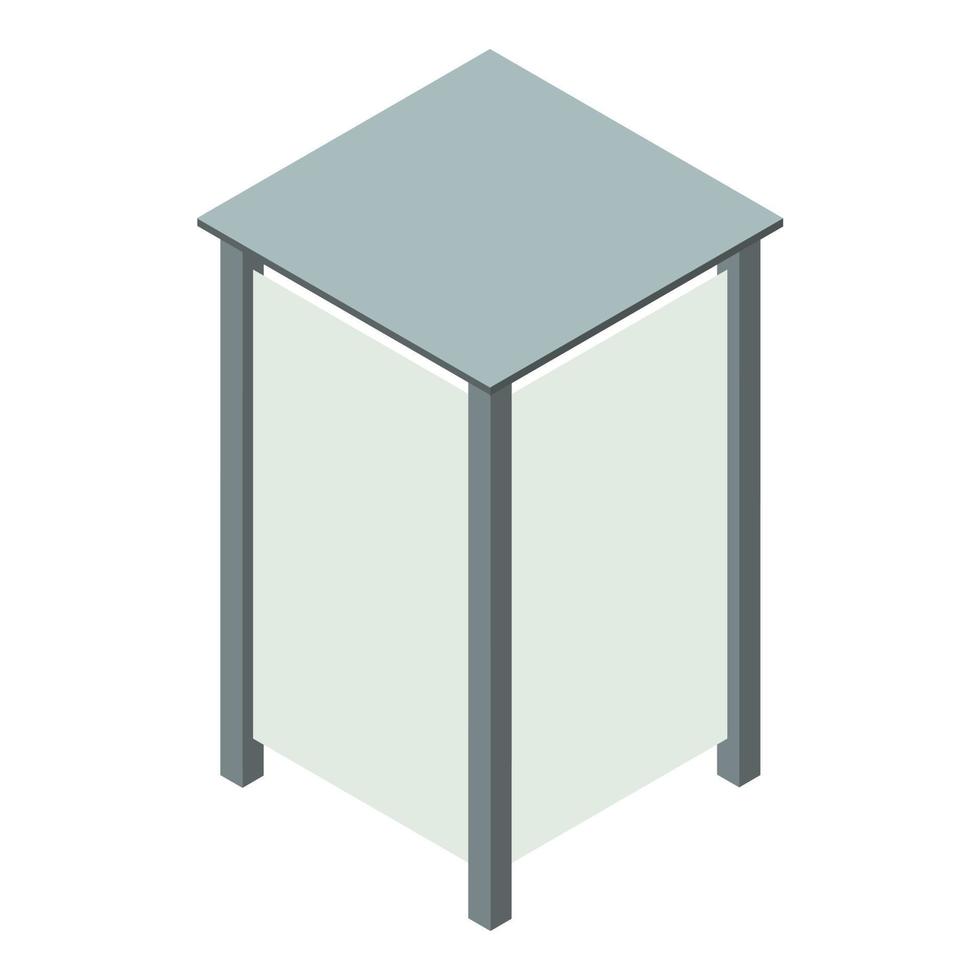 City station advertising icon, isometric style vector
